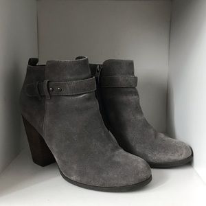 Grey suede booties!